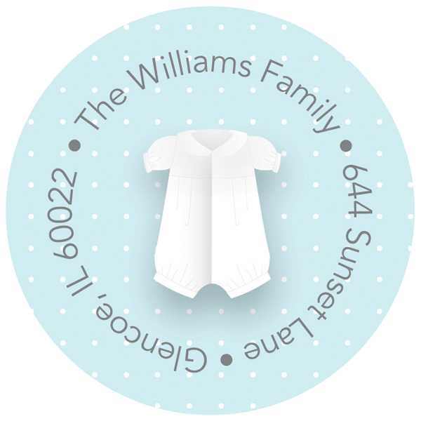 A Baptism Boy Suit Cute Address Labels
