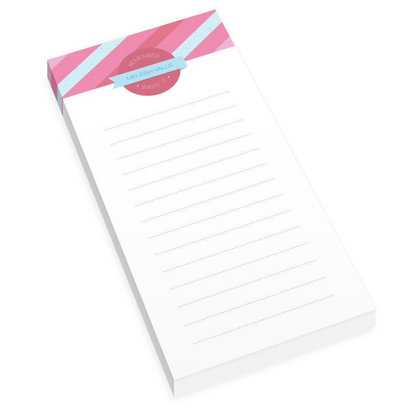 Sweet Lines Personalized List Pad