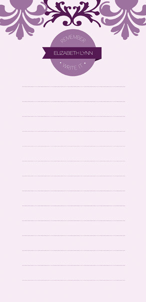 Purple Mood Personalized List Pad