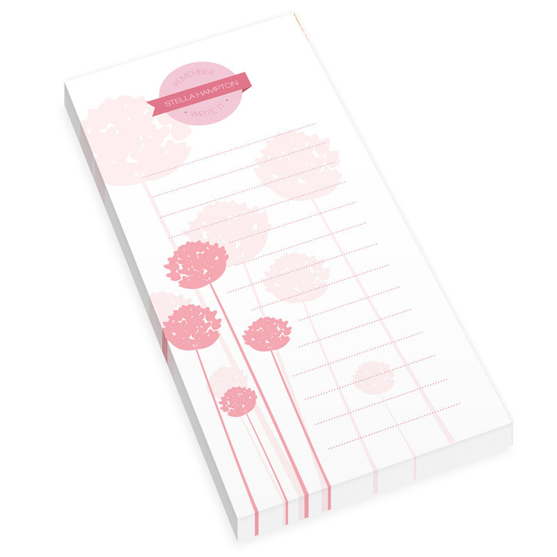 Clear Poms Poms Personalized List Pad
