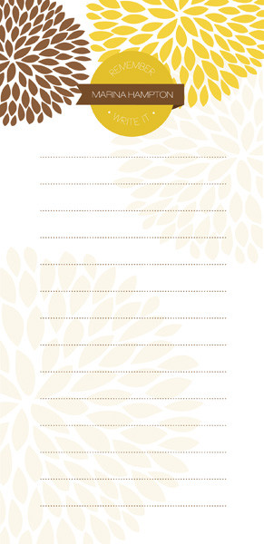Yellow And Bold Personalized List Pad