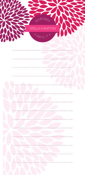 Purple And Bold Personalized List Pad