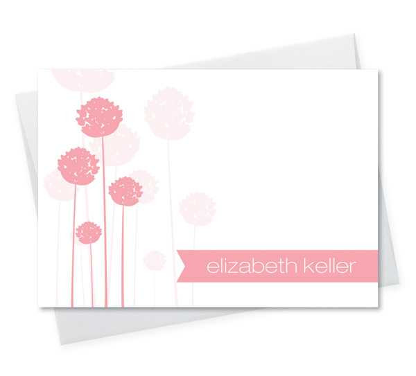 Awesome Personalized Flat Note Cards | Clear Poms Poms