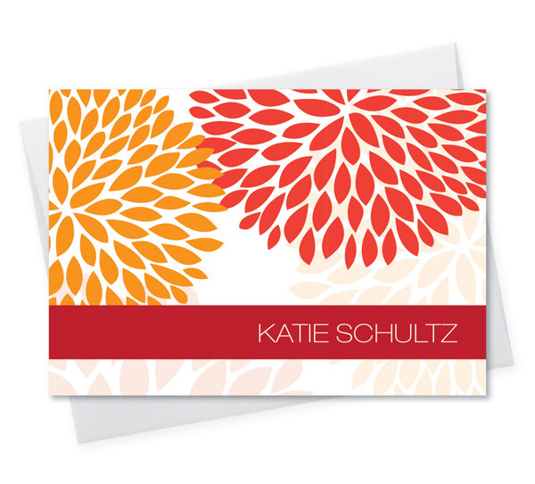 Cute 4 By 6 Notecard | Red And Bold
