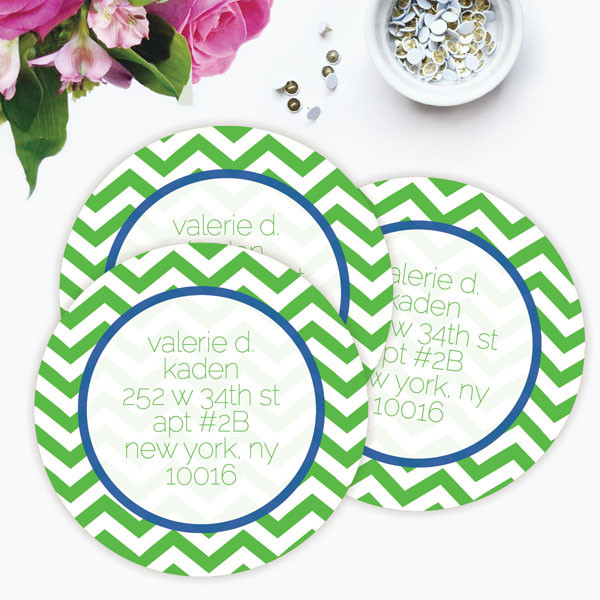 Chevron and Initials Label Set