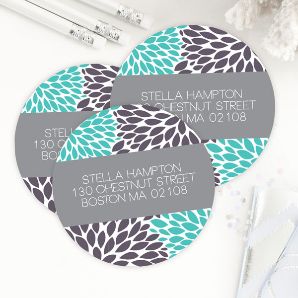 Bold Flowers Label Set