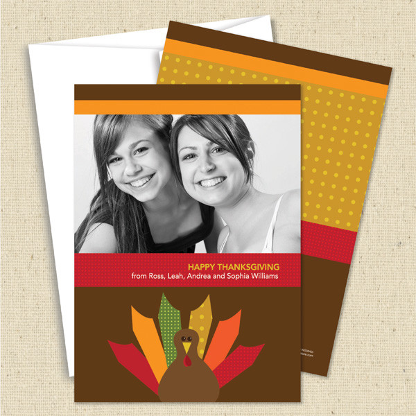 Front and back (optional) with white envelope