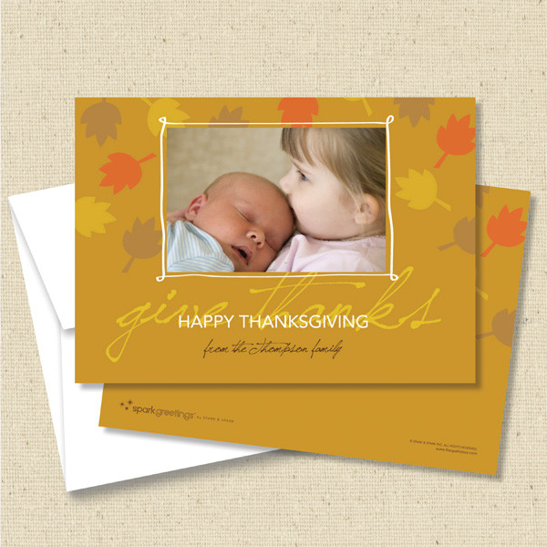 Front and back (optional) with white envelope