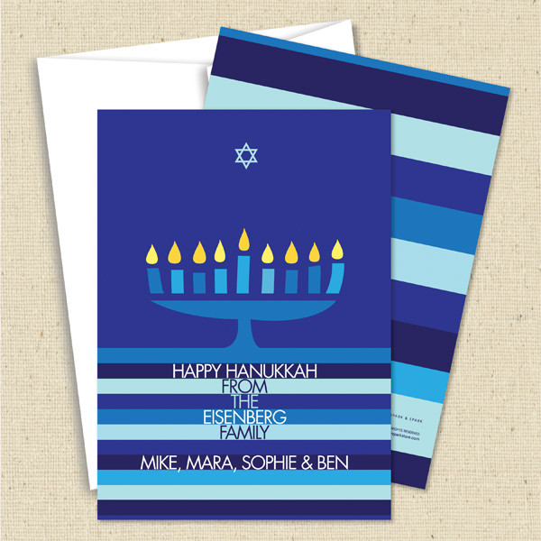 Front and back (optional) with white envelope