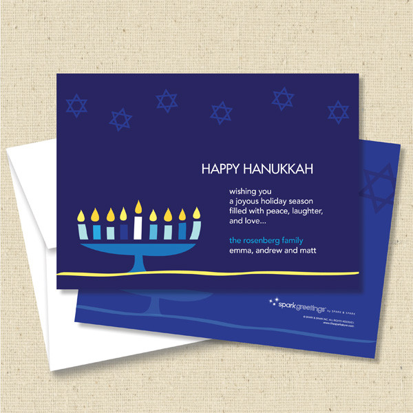 Front and back (optional) with white envelope