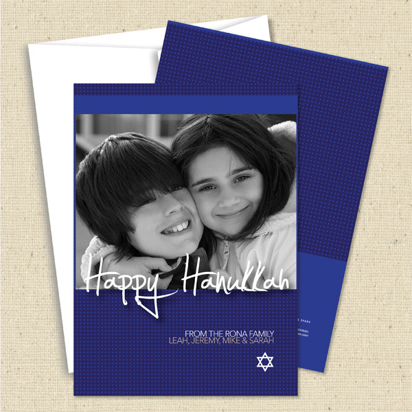 Front and back (optional) with white envelope