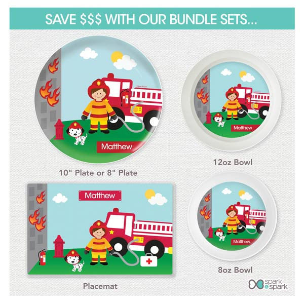 Call A Firefighter Kids Plates