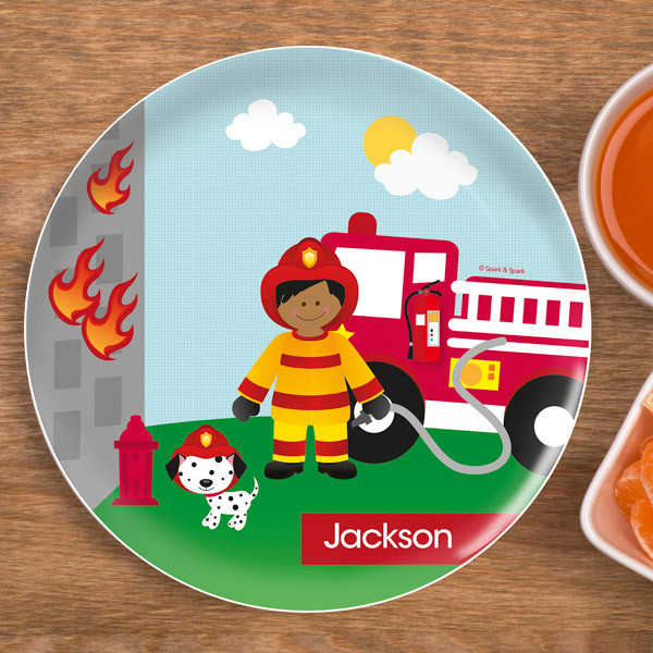 Call A Firefighter Kids Plates