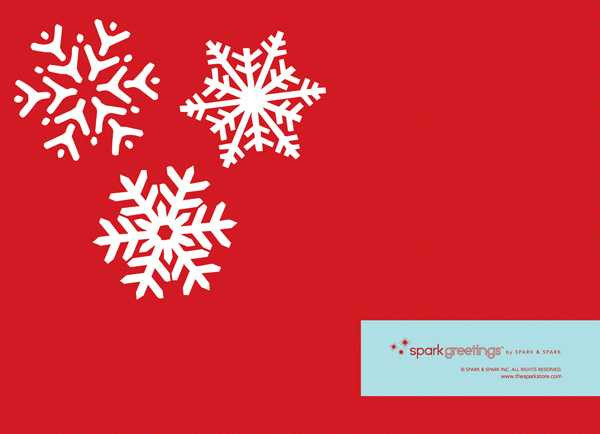 Falling Icy Snowflakes Christmas Cards