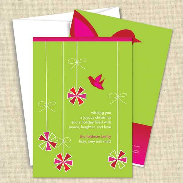 Front and back (optional) with white envelope