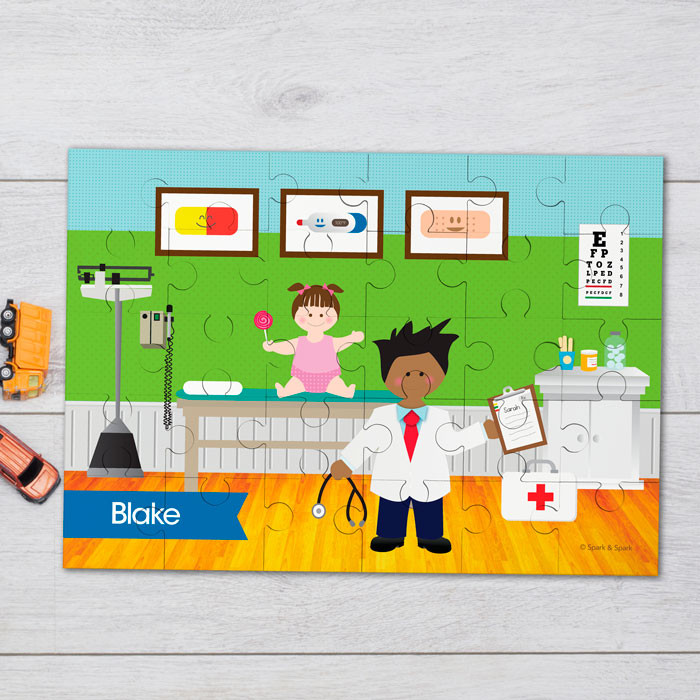Boy Doctor's Visit Personalized Puzzles