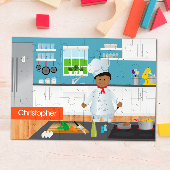 A Boys Chef's Taste Personalized Puzzles