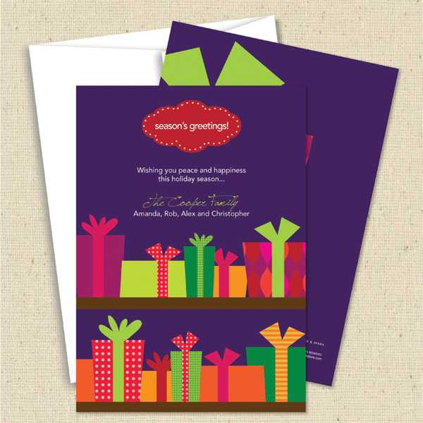 Front and back (optional) with white envelope