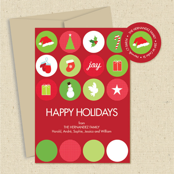 Shown with optional light kraft envelope and matching return address label