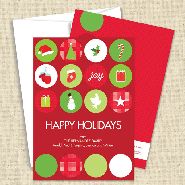 Front and back (optional) with white envelopes