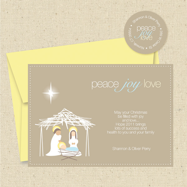 Shown with optional banana envelope and matching return address label