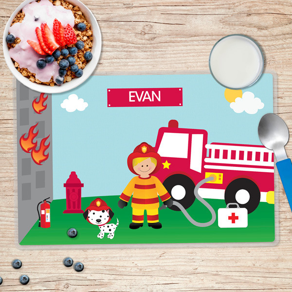 Call a Firefighter Kids Placemat