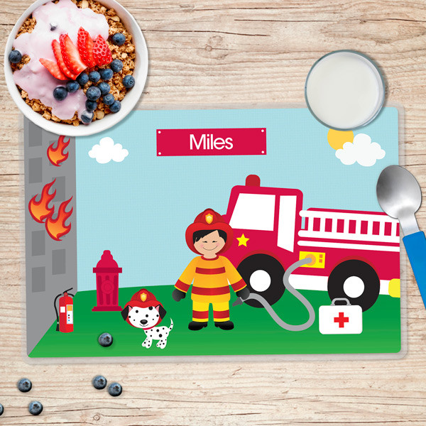Call a Firefighter Kids Placemat