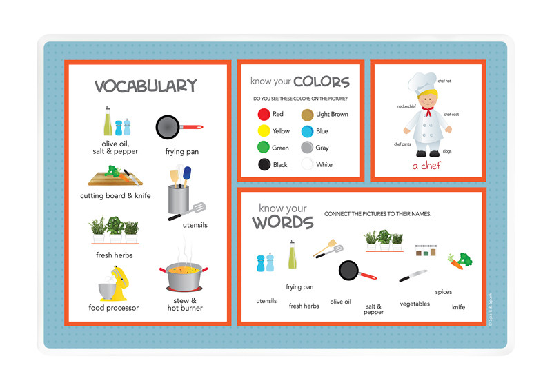 A Boys Chef's Taste Kids Placemat