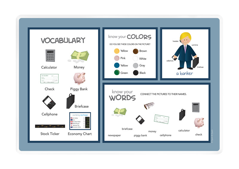 A Boy Crunching Numbers Kids Placemat