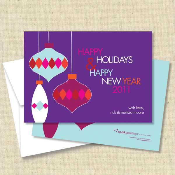 Front and back (optional) with white envelopes