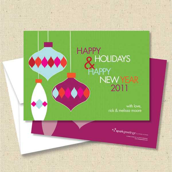 Front and back (optional) with white envelopes