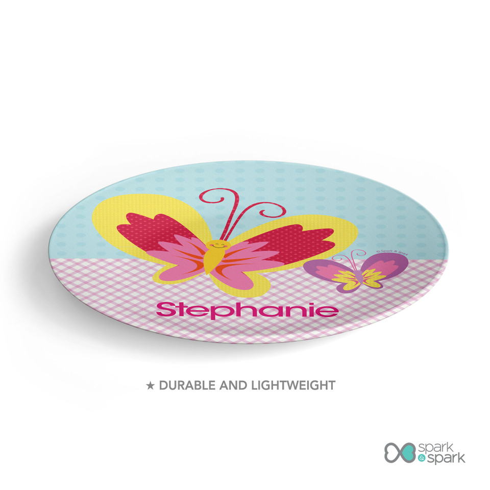 Smiley Butterfly Kids Plates