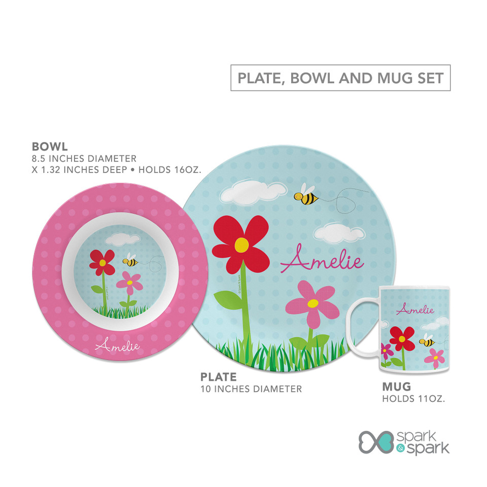 Spring Flowers Kids Plates