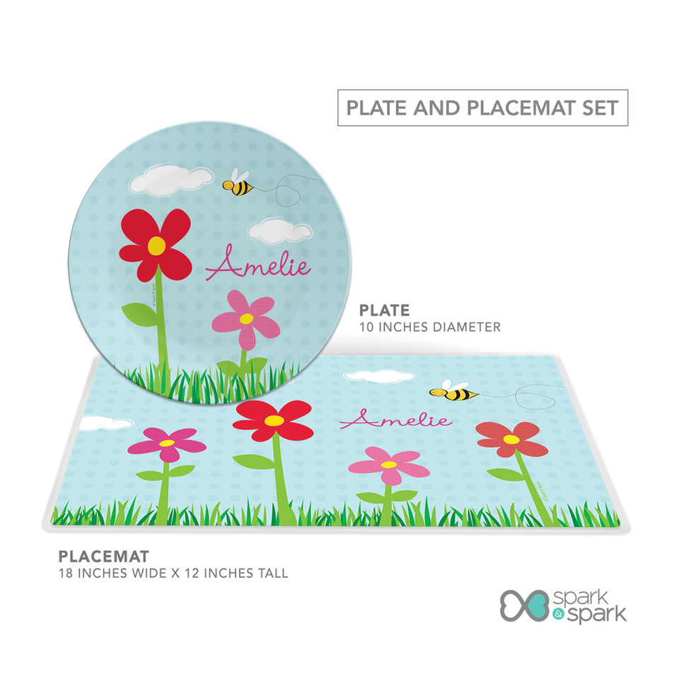 Spring Flowers Kids Plates
