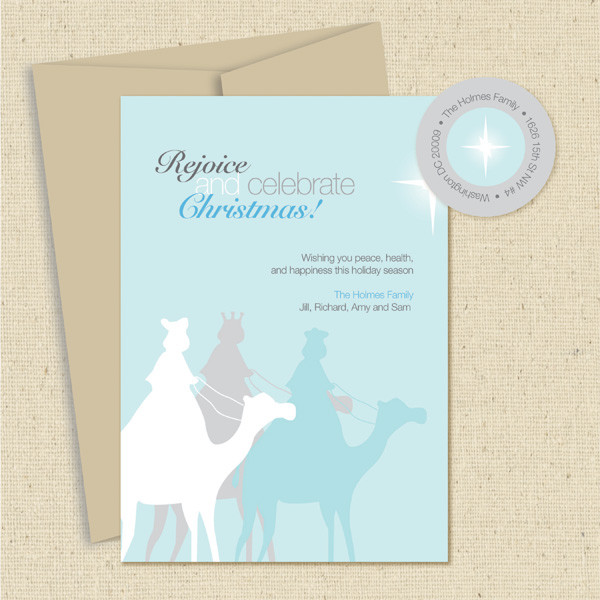 Shown with light kraft envelope and matching return address label
