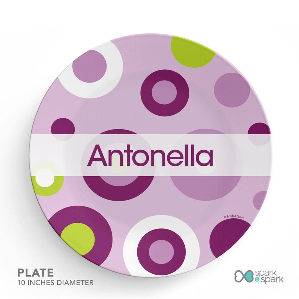 Circles And Circles Purple Kids Plates