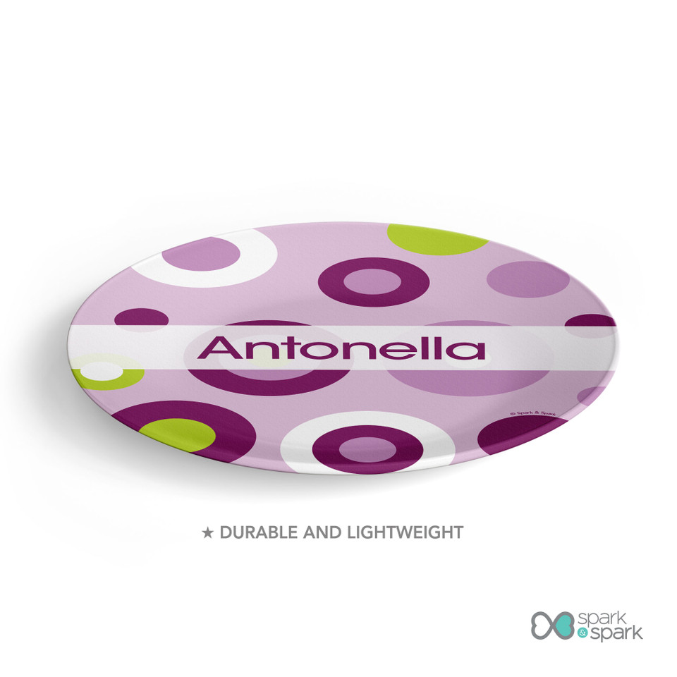Circles And Circles Purple Kids Plates