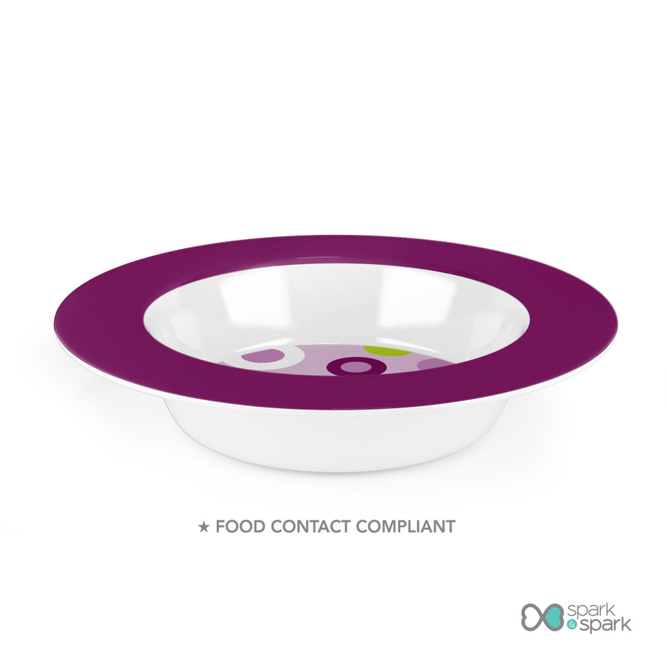 Circles And Circles Purple Kids Plates