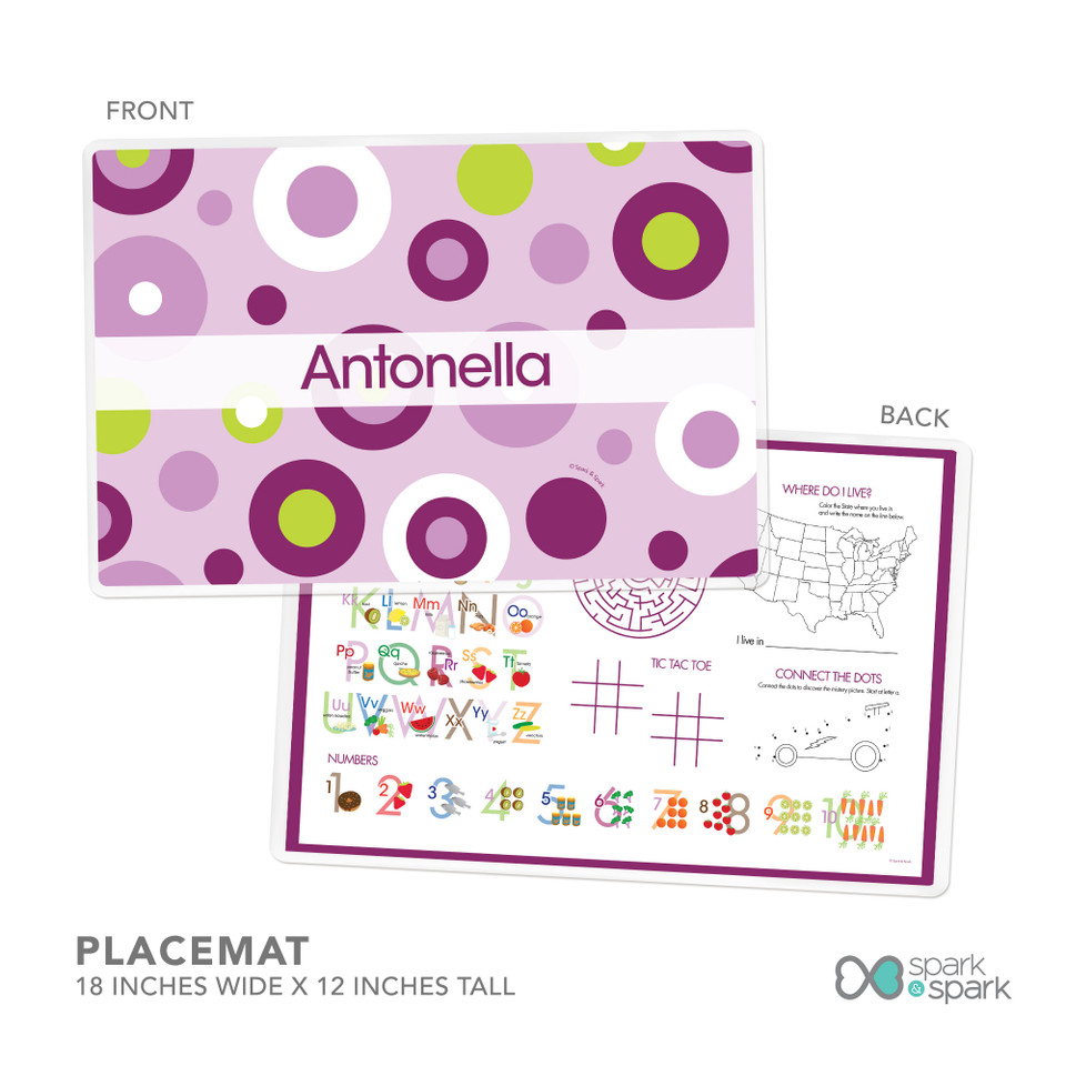 Circles And Circles Purple Kids Plates
