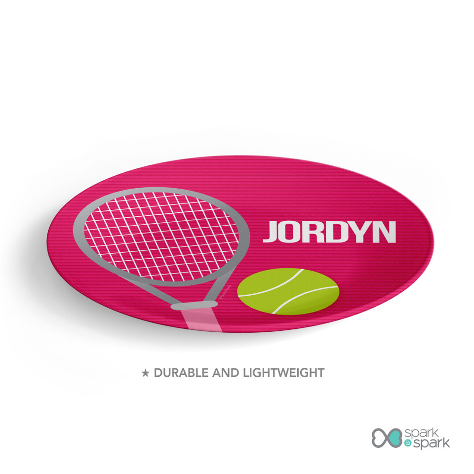 Tennis Fan Girl Kids Plates