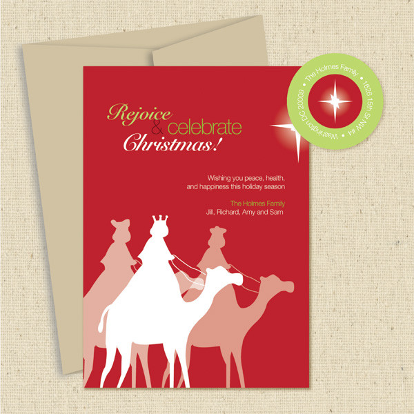 Shown with light kraft envelope and matching return address label