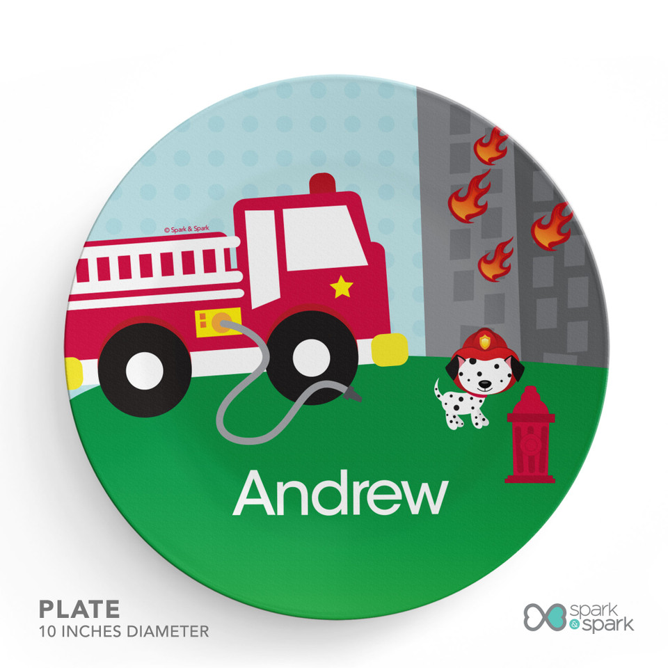 Fighting Fire Kids Plates