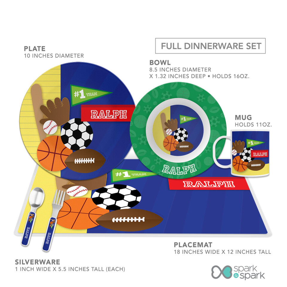 My Love For Sports Kids Plates