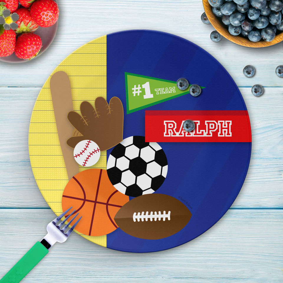 My Love For Sports Personalized Dishes