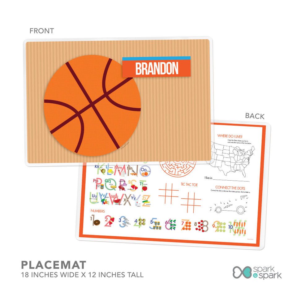 Basketball Fan Boy Kids Plates