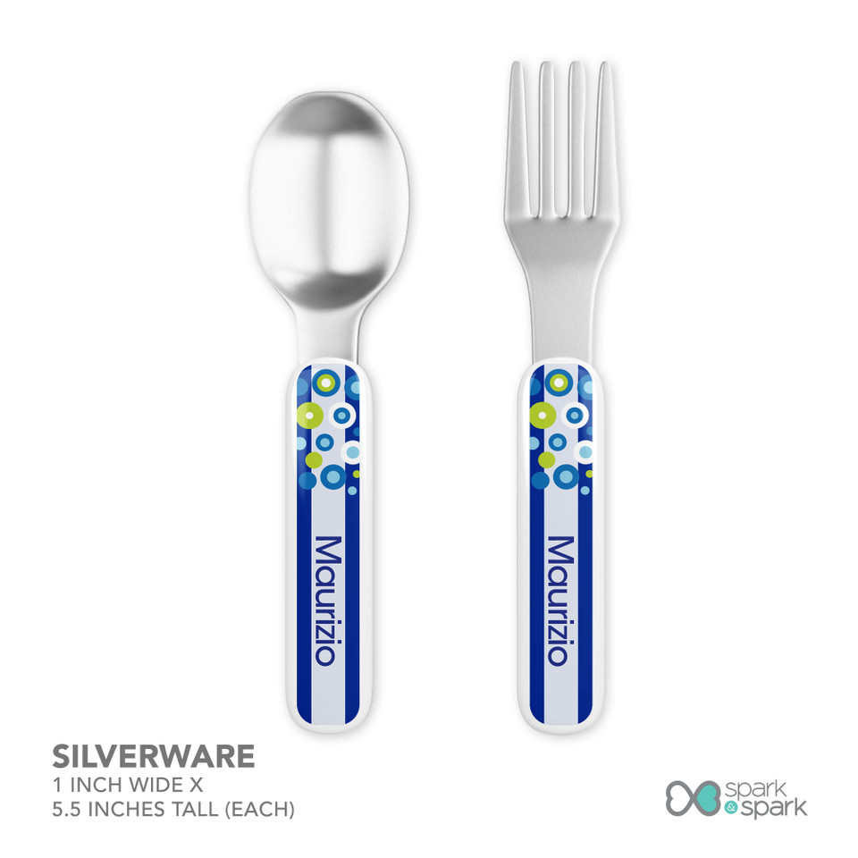 Circles And Circles Blue Kids Plates