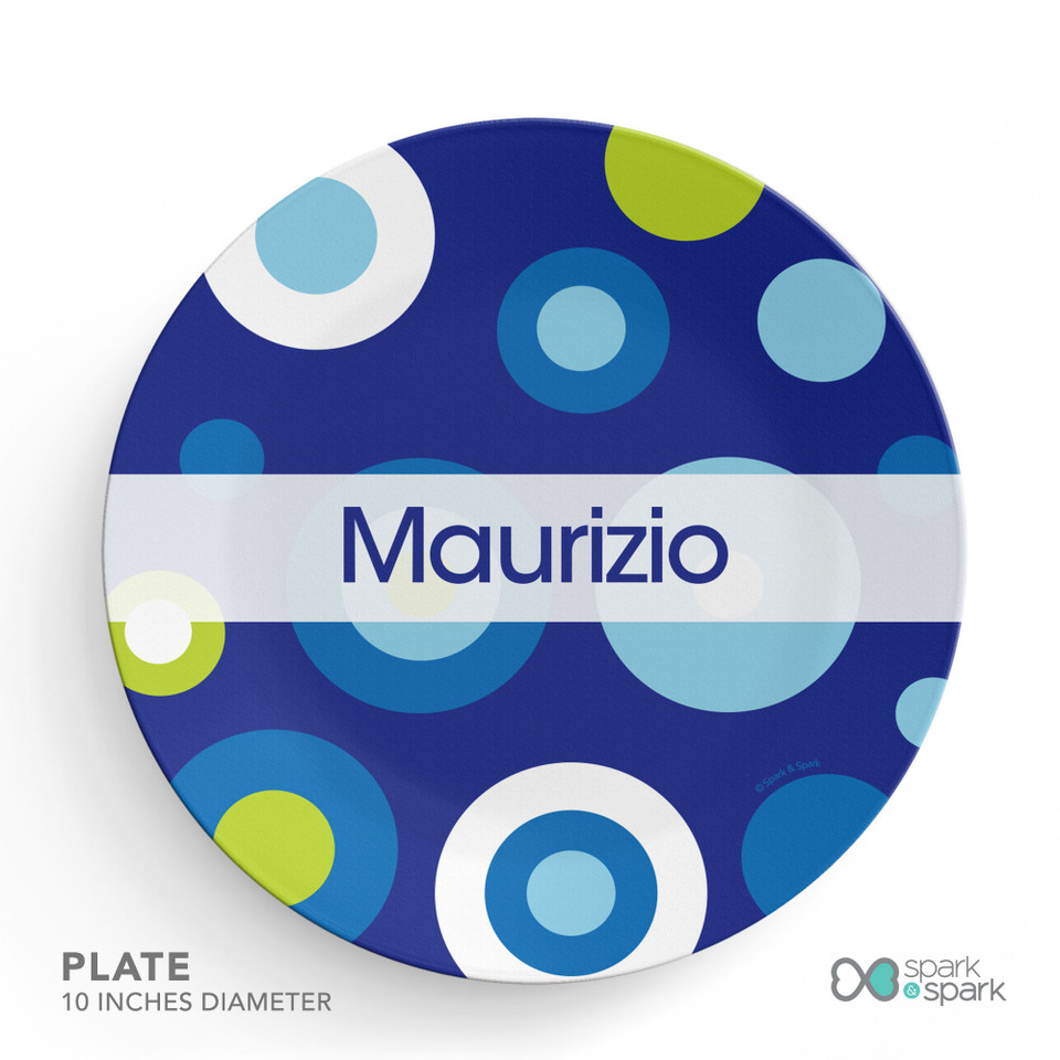 Circles And Circles Blue Kids Plates