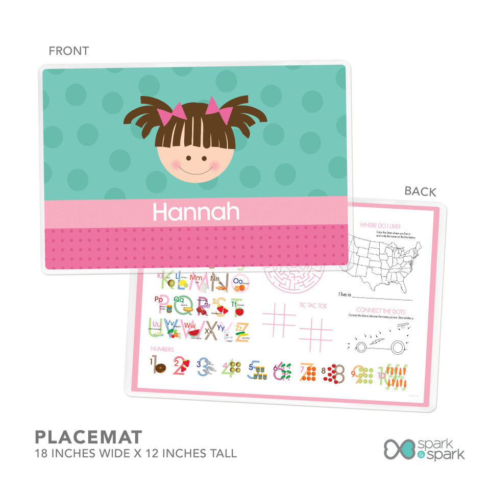 Just Like Me Girl Aqua Kids Plates