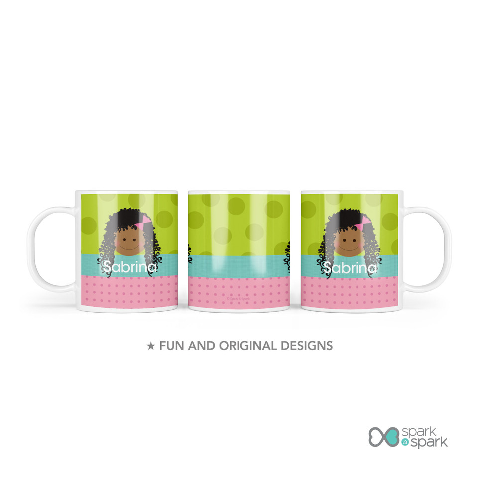 Just Like Me Girl Green Kids Plates