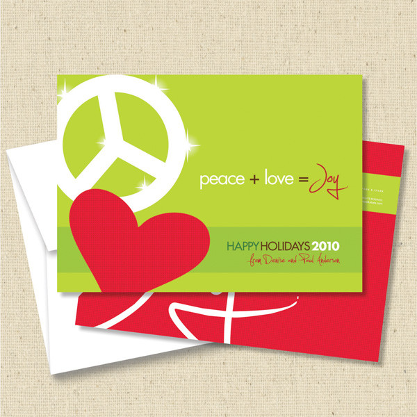 Front and back (optional) with white envelopes